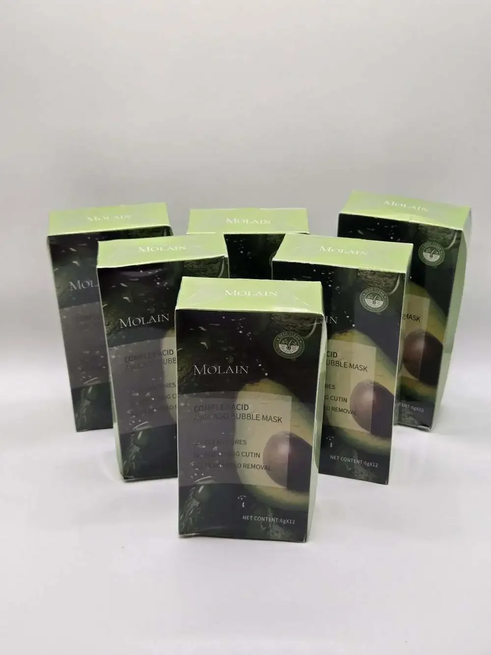 MOLAIN Complex Acid Avocado Bubble Facial Mask (12 Count)